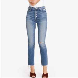 Mother The Pixie Dazzler jeans ankle fray …